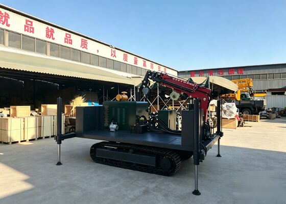 All-Terrain Crawler Carrier Chassis with Hydraulic Lifting Boom & Stabilizer Legs