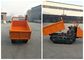 1 Ton Mini Rubber Self Loading Tracked Dumper Crawler Transporter Orange Color