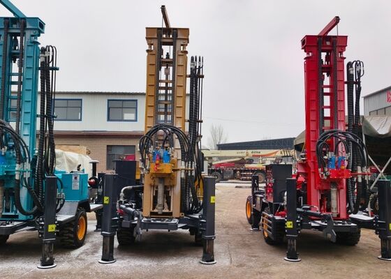 डीजल इंजन के साथ पनबिजली गहरे कुएं ड्रिलिंग रिग सौ मीटर बड़ी क्षमता