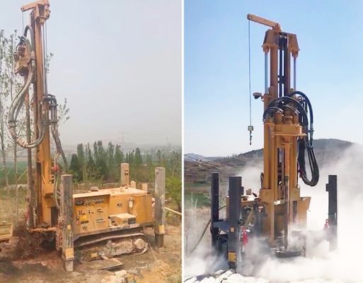 3.5mpa 350m गहराई बोरहोल क्रॉलर माउंटेड ड्रिल रिग