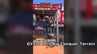 कठिन इलाके के लिए GY 200 क्रॉलर ड्रिल रिग